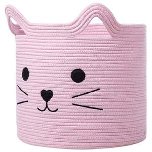 Panier de rangement en forme de chat mignon, panier tissé pour organiser les jouets, la lessive, la décoration de la chambre d'enfant et de la maison - Product Image 3