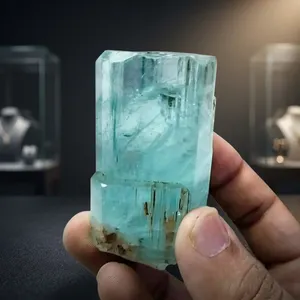Hermoso Cristal de Aguamarina Azul Cielo, Gema Natural Pulida para Joyería, Energía Espiritual - Product Image 2
