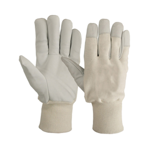 Smooth Leather Safety <b>Gloves</b> High Quality Moisture-Wicking Customizable Thickness Length Powder-Free <b>Silicone</b>-Free Cheap Price - Product Image 2