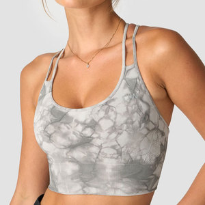 Soutien-gorge de sport personnalisé par sublimation pour femme, vêtements de gym, tenue d'été, dos croisé, vente chaude, décontracté, pour entraînement en extérieur - Product Image 4