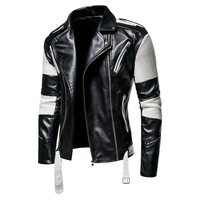 Veste en cuir d'hiver épaisse et lourde, entièrement cloutée, avec col montant et logo frontal, en cuir de vachette de haute qualité, vente en gros