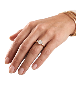 IGI Certified DEF Color VS VVS Clarity Round Lab Diamond 14K Solid Gold Proposal Ring Three Stone Diamond Ring Fine Trilogy Ring - Product Image 6