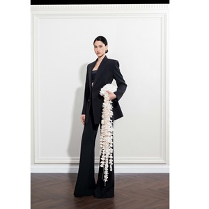Blazer de Alta Costura para Mujer, Diseño ODM, Cuello con Muescas, Nuevo Conjunto de Blazer de Corte Relajado para Mujer - Product Image 5