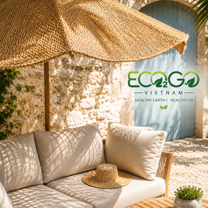 Sombrilla de Fibra de Coco Eco2go Vietnam, Diseño Tropical, Muebles Ecológicos para Exteriores, para Jardín, Resort, Hotel - Product Image 4