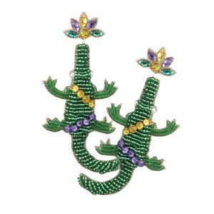 Pendientes de borlas con cuentas verdes de estilo bohemio de la mejor calidad para mujer, diseño hueco, para chicas, de la India. - Product Image 1