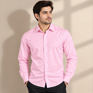 Camisa Clásica para Hombre, 100% Poliéster, Lisa, Manga Larga, Formal, Casual, con Botones al Frente, Ligera, de Secado Rápido, Proveedor Mayorista, Compra al por Mayor - Product Image 4
