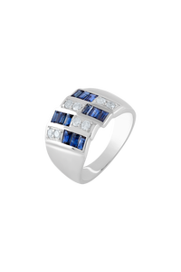 แหวนเพชรและทับทิมเงินแท้ 92.5 รุ่น KLSR-11429 - Product Image 5