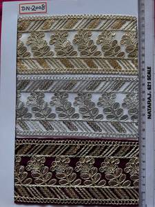 Tissue <b>Fabric</b> Coding Sequins Lace Embroidered Decorative <b>Trim</b> for Saree Dress Wedding Party Wear Ethnic Fashion Garments - Product Image 1