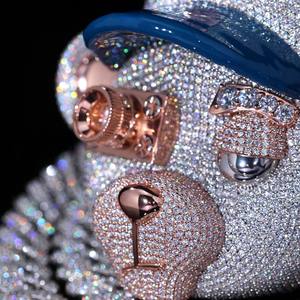 Colgante de Plata de Ley 925 con Micro Pavé de Diamantes de Moissanita VVS, Estilo Hip Hop, Personalizado, para Hombre, Inspirado en el Rapero Famoso Star, Diseño Iced Out, para Chico Moderno - Product Image 2