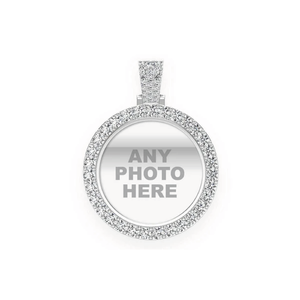 Custom Picture Memory <b>Pendant</b> Comes With Moissanite Diamonds Crafted From <b>Solid</b> 14k <b>Gold</b> Available At Factory Wholesale Price - Product Image 1