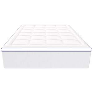 Surmatelas en mousse à mémoire de forme ergonomique de 4 pouces de épaisseur, taille Queen, garnissage en fibre amovible et lavable, soulagement de la pression - Product Image 1