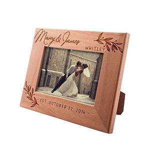 Wholesale Custom Engraved Wood Photo <b>Frame</b> 5x7 Personalized Wooden Picture <b>Frame</b> for Father's Day Gift Home Decor <b>Wall</b> Hanging - Product Image 4