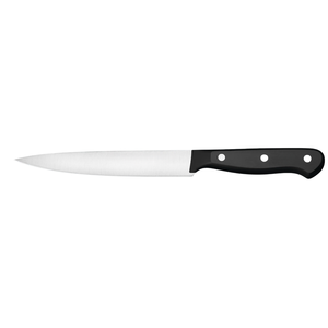 Cuchillo Multiusos Gourmet de 6 Pulgadas, Hoja Afilada de Acero Inoxidable, Mango Negro con Triple Remache, Cuchillo de Cocina Multiusos - Product Image 1