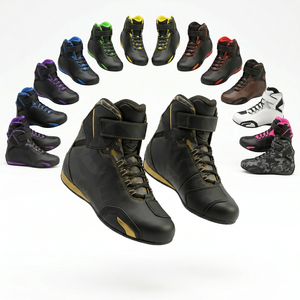รองเท้าขี่มอเตอร์ไซค์กันลื่น ป้องกันการกระแทก รองเท้าบูทสำหรับแข่งรถ ระบายอากาศได้ดี รองเท้าทรงสูงสำหรับนักขี่มอเตอร์ไซค์ รองเท้าเพื่อความปลอดภัยสำหรับกิจกรรมกลางแจ้งสำหรับผู้ชาย - Product Image 1