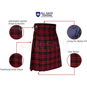 Meilleur prix Kilt traditionnel Tartan des Highlands pour hommes Taille personnalisée Tissu durable Tenue écossaise Parfaite pour les festivals et les événements - Product Image 5