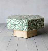 Collection de tables basses en os incrusté, design moderne fait main, pour le cœur de votre salon, mobilier de maison, tabourets et tables d'appoint