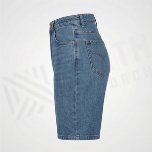 Shorts en jean déchiré taille haute skinny personnalisables pour femme – Collection été – Style décontracté et tendance - Product Image 3