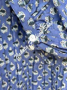 Nouvelle Arrivée Élégant Floral Bleu Noir Motif Imprimé Femmes Mini Maxi Robe Pour Les Femmes - Product Image 5