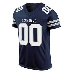 Men Custom American Football Jersey OEM Service Short Sleeve Breathable 100% Polyester Sportswear Men's American Football Jersey - Product Image 5