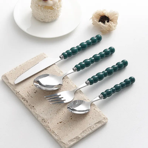 Modern Gold Flatware <b>Set</b> With <b>Black</b> Handles Dishwasher Safe <b>Cutlery</b> Stainless Steel Resin Handle Wedding Tableware - Product Image 6
