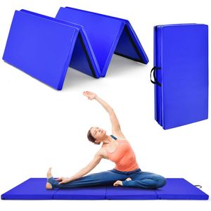 Tappetino Pieghevole a 4 Pannelli per Ginnastica, Spessore 5 cm, in Schiuma Antiscivolo con Maniglie per Trasporto, per Palestra Domestica, Yoga e Fitness - Product Image 4