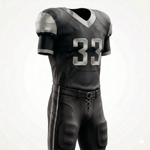 Uniforme de football américain de qualité supérieure, réfléchissant, respirant, design extérieur personnalisé, 25 ensembles MOQ, 100% polyester, sur mesure - Product Image 4