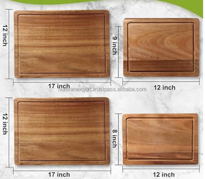 Plateau en bois fait main pour la cuisine, lot de 4 par Humran Export - Product Image 2