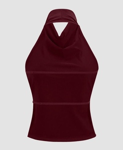 Top Corto de Moda al por Mayor para Mujer, Estilo Veraniego, Ajustado al Cuerpo, Perfecto para Uso Casual, Básico pero de Alta Calidad - Product Image 3