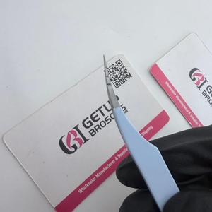 GETUP BROSONS IMPEX Nouvelles Pinces à Cils de Précision en Acier Inoxydable Bleu Ciel, Pointe Lisse 10mm, Antistatiques, Logo Personnalisé - Product Image 4