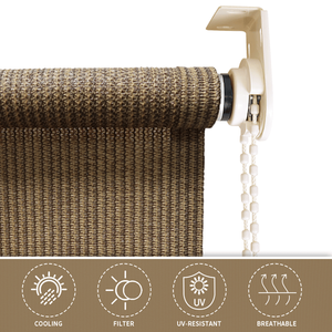 "Exterior & Interior 7FT X 8FT Walnut HDPE Spliced Roller <b>Shutter</b> Aluminum Alloy Modern Design" - Product Image 5
