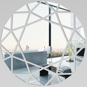 Modern Irregular <b>Pebble</b> Wall Mirror Set Frameless Acrylic Aesthetic Wall Art Sticker Decal for Living Room Home Decor Accent - Product Image 3