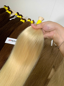 Extensiones de Cabello Humano Vietnamita 100% de Nasa Hair Supply, Cabello a Granel de un Solo Donante, Puntas Completas, Color Rubio y Castaño - Product Image 5