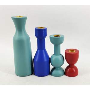 Support de bougie en bois artisanal pour décoration intérieure, lanternes en céramique et porte-bougies RR Enterprises India - Product Image 1