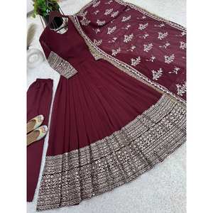Designer Evening <b>Dresses</b> <b>Party</b> Wear Gown with Dupatta Elegant Look - Product Image 4