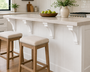 Solid Wood Kitchen Corbel Decorative Rubberwood Bracket for Kitchen Island Cabinet Countertop Support - Product Image 4