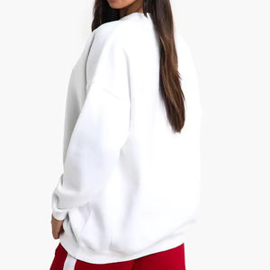 เสื้อสเวตเชิ้ตแขนยาวคอกลมผ้าฝ้ายหนานุ่มสำหรับผู้หญิงและผู้ชาย พิมพ์โลโก้ตามสั่งขายส่ง - Product Image 2