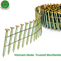 Clous en spirale à 15 degrés 1-3/4" 9000 pièces, pointe diamantée en acier avec tige annelée lisse pour pistolet à clous à gaz, prix compétitif, Vietnam