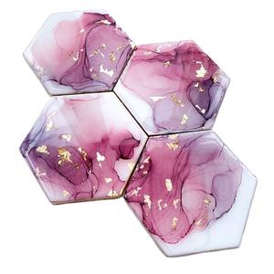 Posavasos de resina personalizados, suministros de oficina, recién llegado, exhibición de tazas de té, servicio para restaurantes - Product Image 1