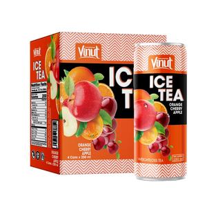 355ml Carbonated <b>Soft</b> <b>Drinks</b> Ice Tea Orange Apple Cherry Juice OEM ODM Private Label Beverage Manufacturer - Product Image 1