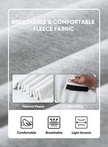 Survêtement en molleton épais 500 GSM pour homme, impression personnalisée, sweat à capuche zippé et pantalon de jogging, design color block bleu marine et gris, hiver - Product Image 3