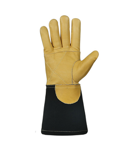High Quality Leather TIG Welding <b>Mittens</b> Safety <b>Gloves</b> Customized Color Logo Touchscreen Needle Detection Pakistan Factory - Product Image 2