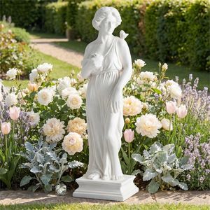 Statua da Esterno in MgO da 80 cm Resistente alle Intemperie, Elegante Scultura della Dea Greca per Patio, Prato o Giardino - Product Image 1