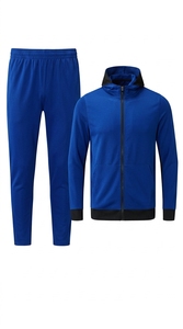 High Quality Blank Tracksuit Men Full Zip Up Hoodie and Sweatpants Slim Fit Jogging Suit Custom Manufacturer - Product Image 4
