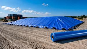 Premium 150 GSM Food Grade HDPE Tarpaulin Sheet for Bulk Grain Storage Waterproof Protective Cover for Agriculture Farm and Ware - Product Image 2