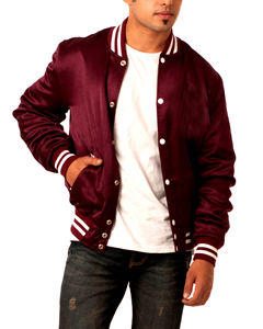 Chaqueta de Béisbol Personalizada de la Mejor Calidad con Logotipo, 100% Poliéster Satinado, con Botones, Ropa Deportiva Informal, Transpirable, Talla Grande, Estilo Letterman para Invierno - Product Image 4