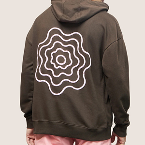 Sweat à capuche décontracté pour homme, imprimé, en coton, avec cordon de serrage, en molleton de coton biologique durable et écologique - Product Image 2