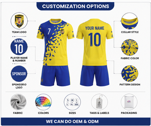 Ensemble de maillots de football d'été personnalisés pour hommes, en maille respirante, polyester, uniforme de football, tissu à séchage rapide, impression numérique, short - Product Image 2