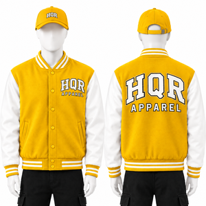 HQR APPAREL Custom Royal Blue <b>White</b> Heart Chenille Patch Script Embroidery Breathable Quick Dry Winter Romantic <b>Jacket</b> <b>Men</b> - Product Image 5