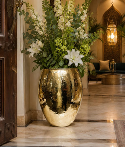 Modern American Design Artificial Flower <b>Vase</b> Planter Customized Design Floor Home Garden Aluminum <b>Copper</b> Brass Powder Coated - Product Image 1