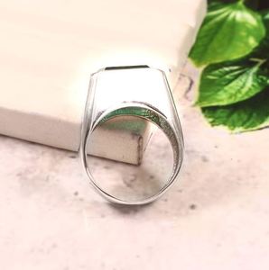 Emerald Cut 14K Gold Plated 925 Sterling <b>Silver</b> 8 Carat Emerald Engagement <b>Ring</b> for <b>Men</b> Luxury Wedding Party Gift May Birthstone - Product Image 4